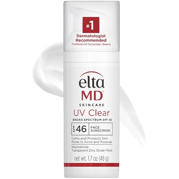 EltaMD UV CLEAR FACIAL SUNSCREEN SPF 46 - FOR SKIN TYPES PRONE TO ACNE, ROSACEA & HYPERPIGMENTATION 48G/1.7OZ CREAM - Image 1